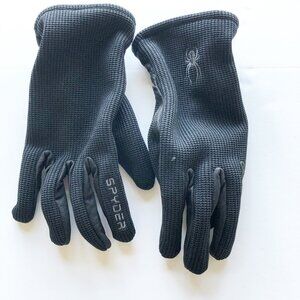 SPYDER Black Leather Gloves Mens XL